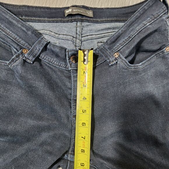 Levis Strauss Jeans Juniors 15M Bold Curve Skinny Low Rise Denim Blue Dark Wash - Picture 14 of 14